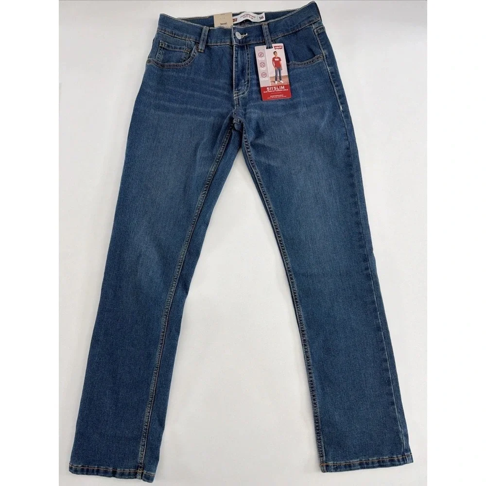 Levi's 511 Slim Boys Jeans Size 16 Slim 26x30 Stretch Denim New With Tags